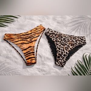 🆕 Set of 2 - Animal Print Bikini Bottoms